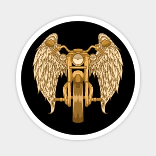 motorcycle with angel wings Magnet